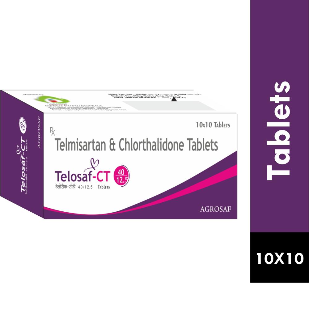 TELOSAF CT 40/12.5 TABLET - Telmisartan 40 Mg & Chlorthalidone 12.5 Mg
