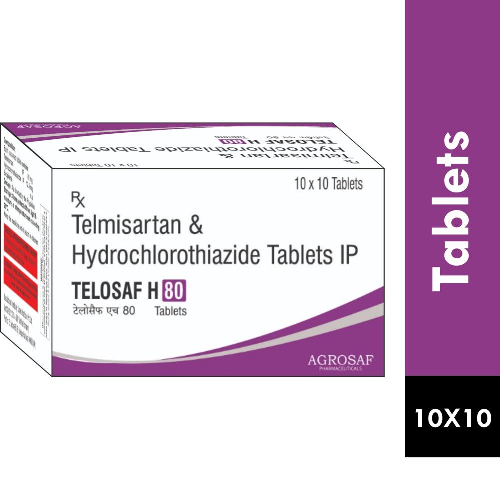 TELOSAF H 80 TABLET - Telmisartan (80mg) + Hydrochlorothiazide (12.5mg)