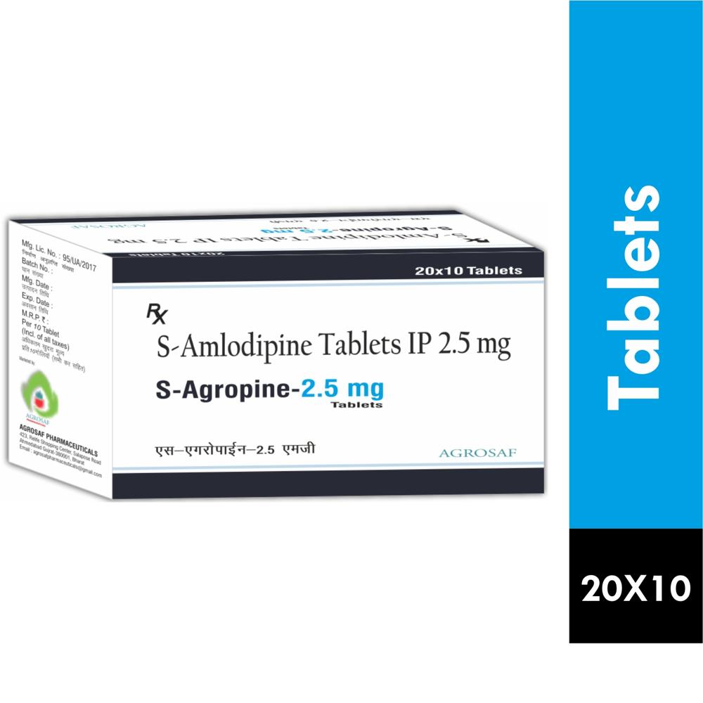 S AGROPINE 2.5MG TABLET - S-Amlodipine 2.5mg
