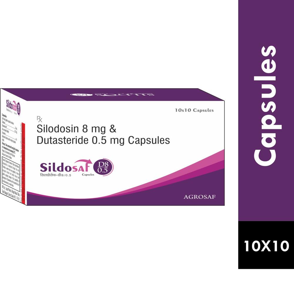 SILDOSAF D 8/0.5 CAPSULE -Silodosin 8 mg & Dutasteride 0.5 mg