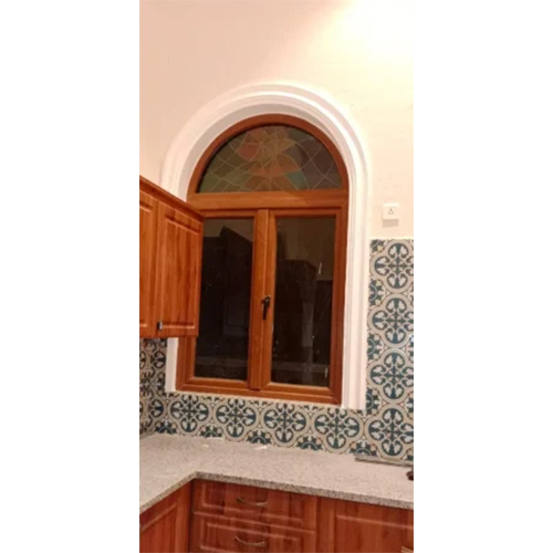 UPVC Wooden Arch Sliding Window