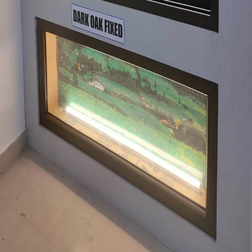 Upvc Dark Oak Fixed Window - Coating Type: Powder Coated