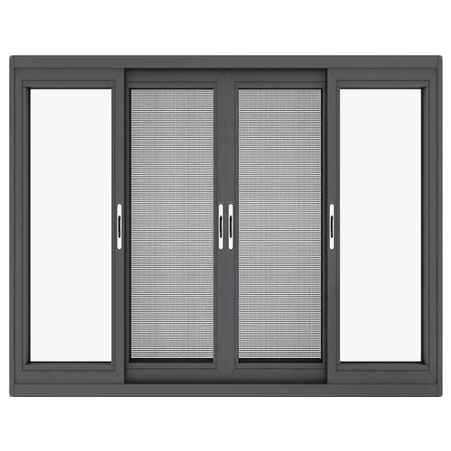 Grey UPVC Hinged Window