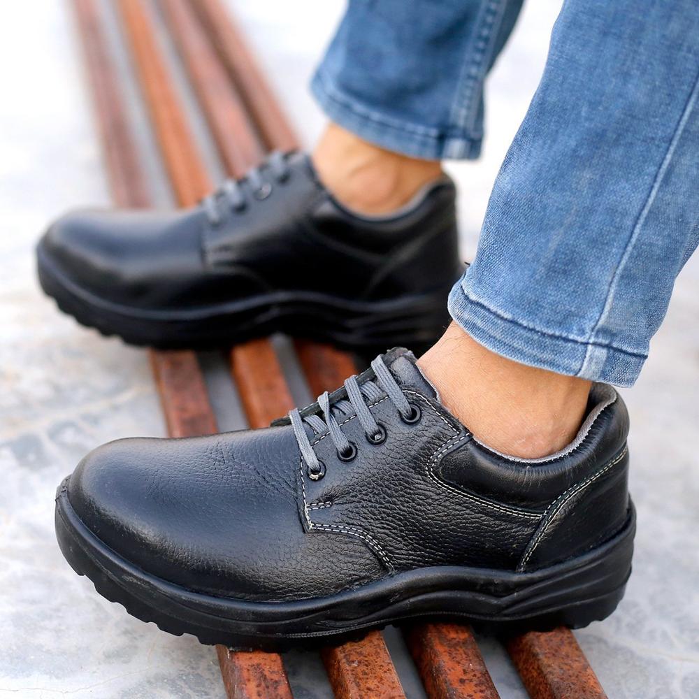Genuine Leather Stylish Casual Safety Shoes