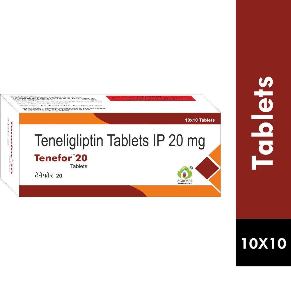 TENEFOR 20 TABLET - Teneligliptin 20mg (colours: Ferric Oxide Usp-nf (yellow) And Titanium Dioxide Ip