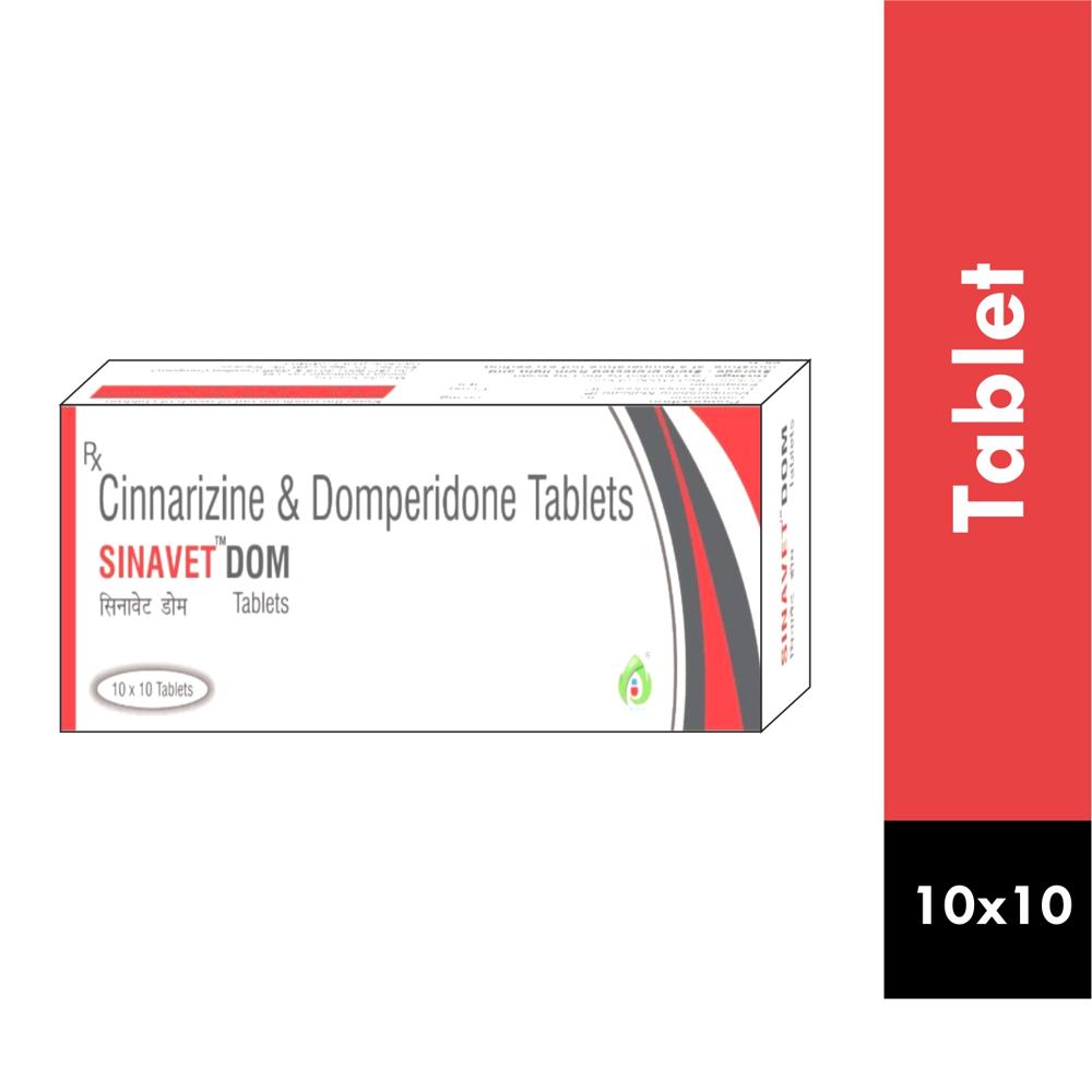SINAVET DOM TABLET  - Cinnarizine (20mg)+Domperidone (15mg)