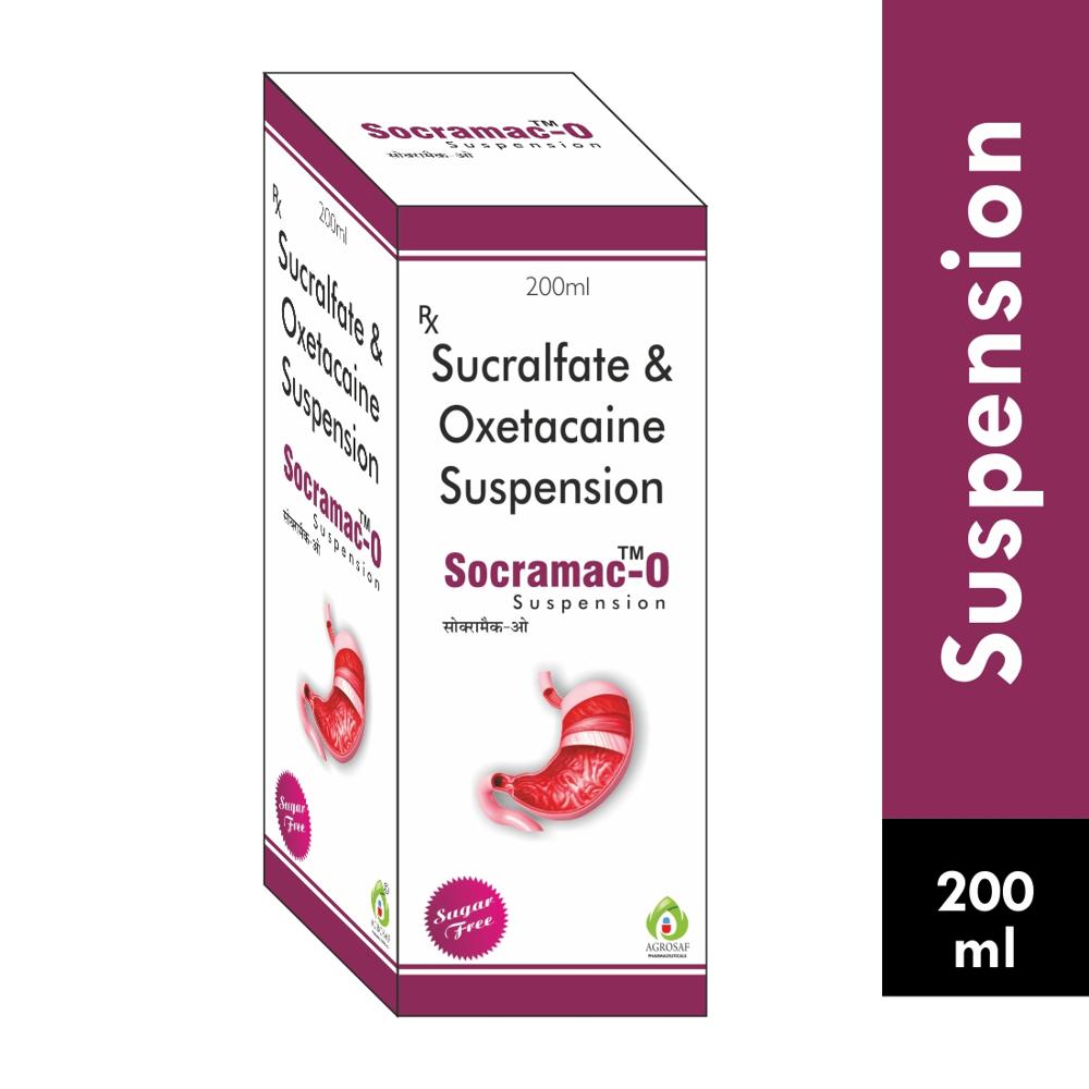 SOCRAMAC O SYP - Sucralfate (1000mg/10ml) + Oxetacaine (20mg/10ml)