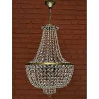 Vintage Crystal Empire Hanging Chandelier