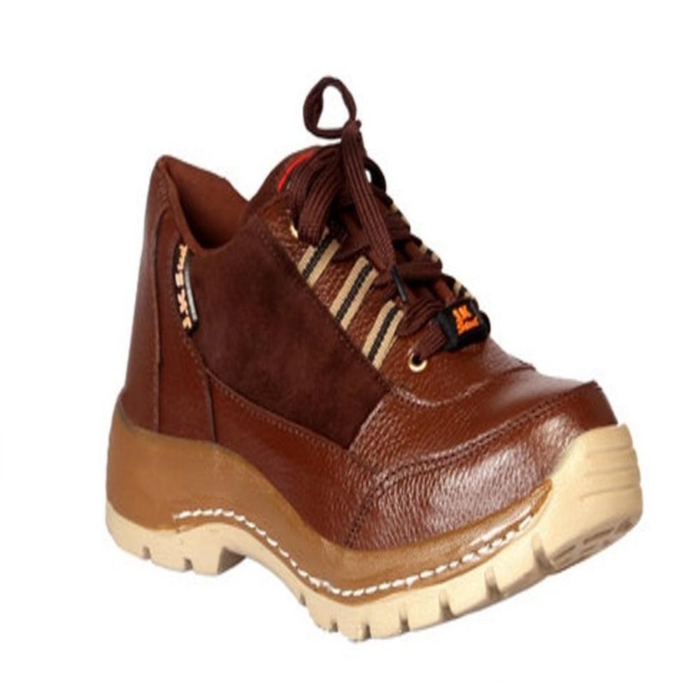 Brown Leather Safety Shoes For Men