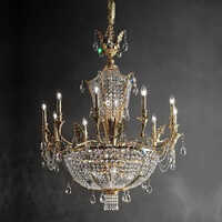 Gold And Crystal Candle Chandelier