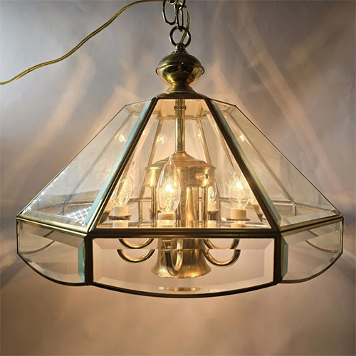 Brass Hanging Chandelier - Application: Living Room