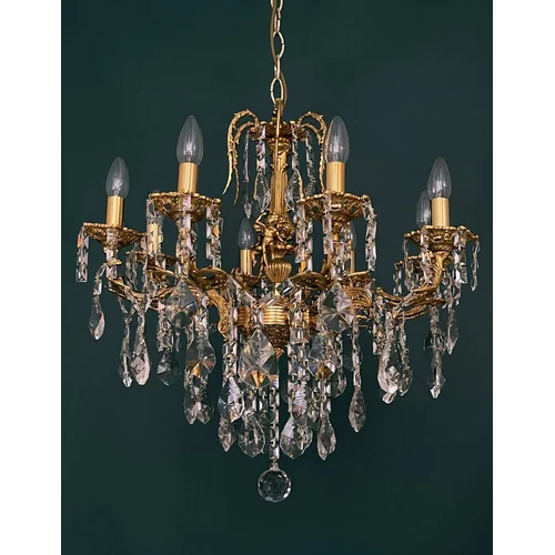 Brass Antique Chandelier - Application: Living Room