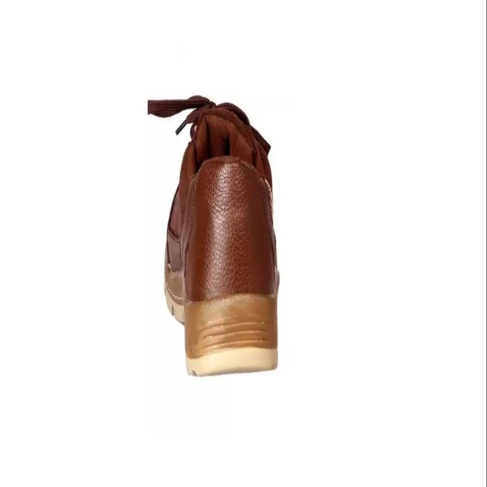 Brown Leather Safety Shoes For Men
