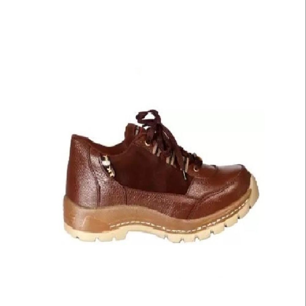 Brown Leather Safety Shoes For Men