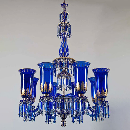 Premium Finish LED Blue Hanging Chandelier