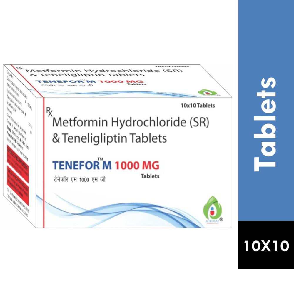 TENEFOR M 1000MG TABLET - Teneligliptin (20mg)+Metformin (1000mg)