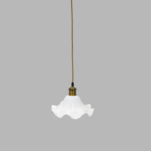 Patterned Glass Hanging Round Pendant Ceiling Light