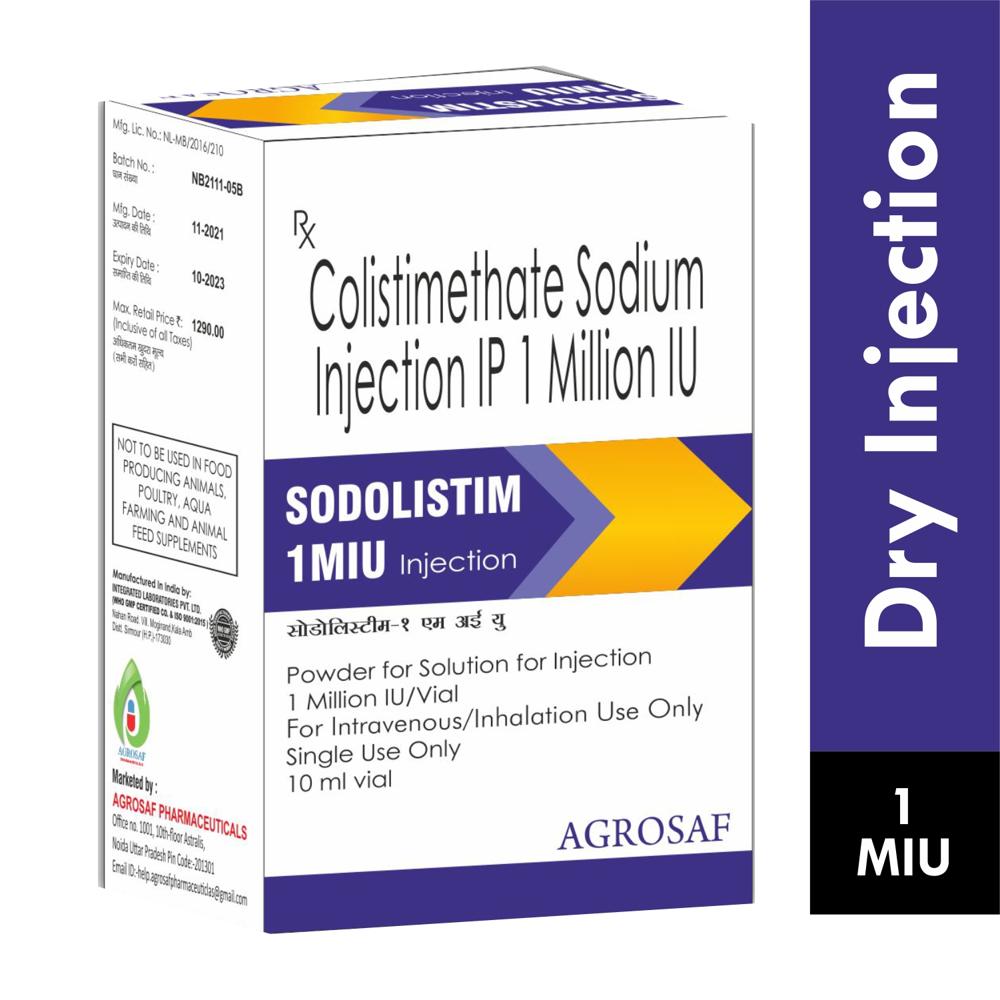 SODOLISTIM 1MIU INJ - Colistimethate Sodium (1Million IU)