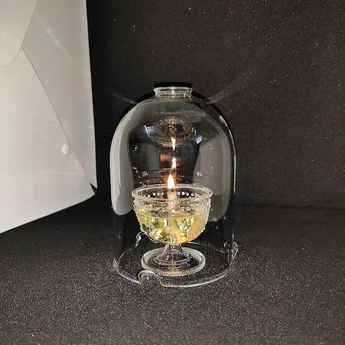 Dome Shape Glass Candle Holder