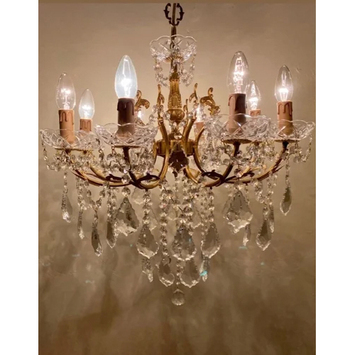 8 Arms Ceiling Lamp Light Pendan - Color: Golden