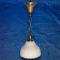 Antique Brass Pendant Light - Color: White