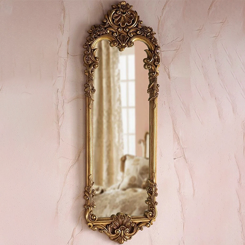 Brass Antique Mirror - Color: Golden