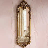 Brass Antique Mirror - Color: Golden