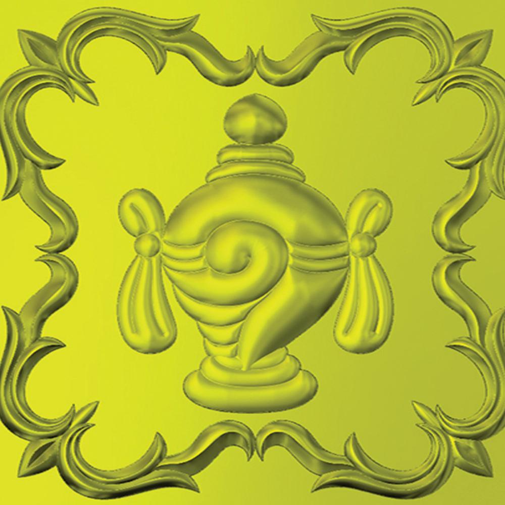 SHANKU CHANKRA NAAMA NATURAL SANDSTONE EMBOSSED WALL MURAL