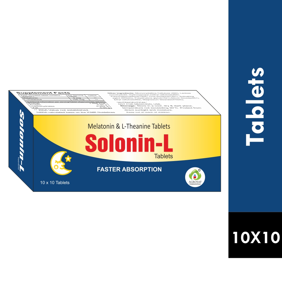 SOLONIN L TABLET - Each Uncoated Tablet Contains : (approx.) Melatonin 3mg + L-theanine 100mg