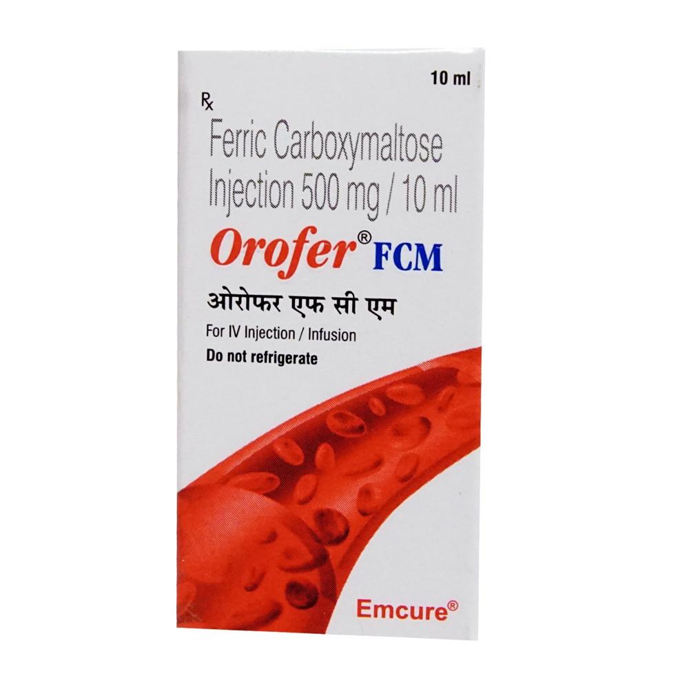 Orofer Ferric Carboxymaltose Injection 500mg - Dosage Form: Liquid