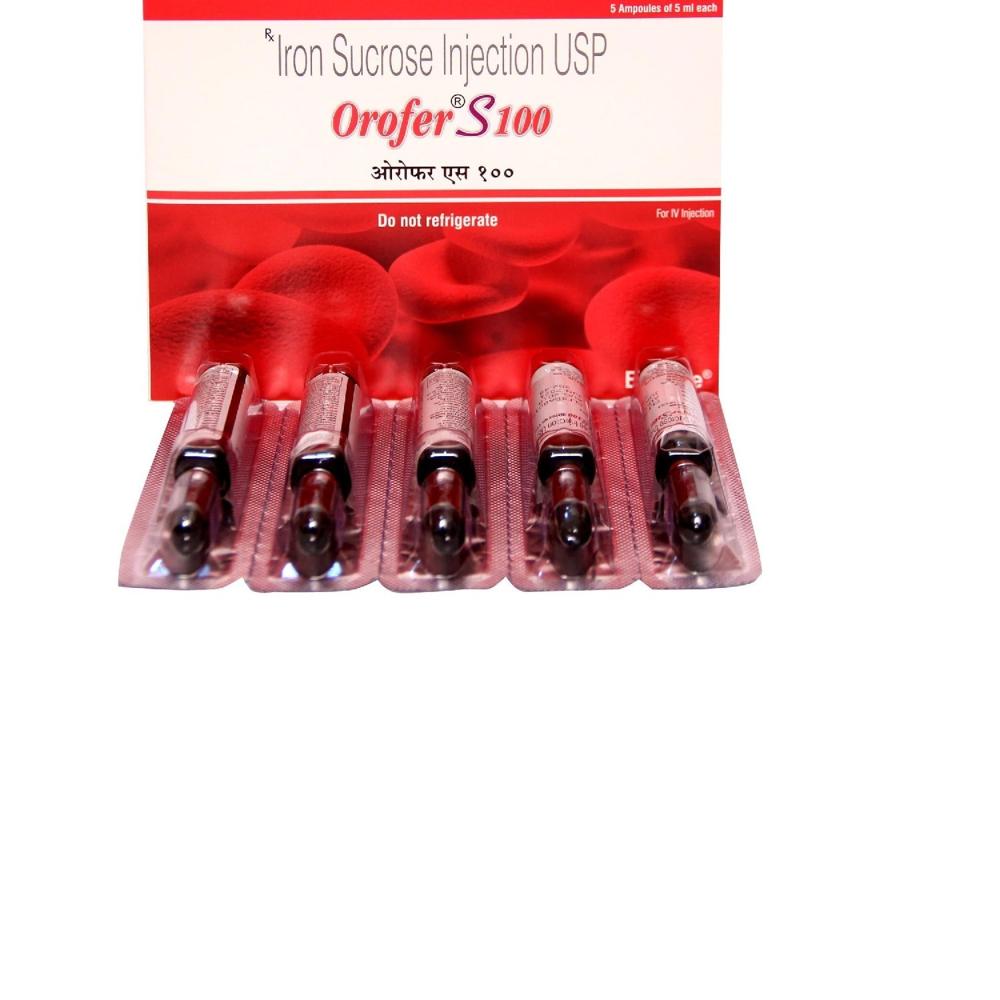 Orofer Iron Sucrose  Injection 100mg 