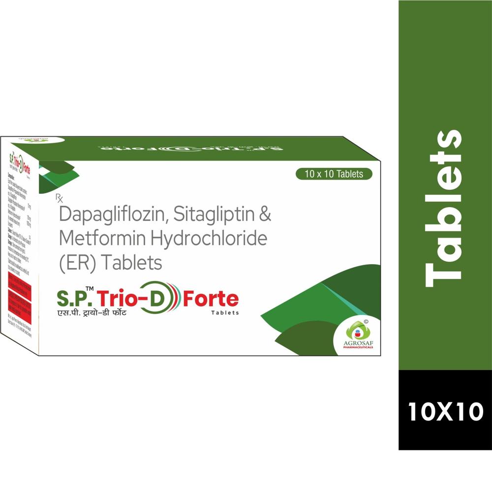 SP TRIO D  FORTE TABLET - sitagliptin 100mg+dapagliflozin 10mg+metformin 1000mg(ER) TABLET