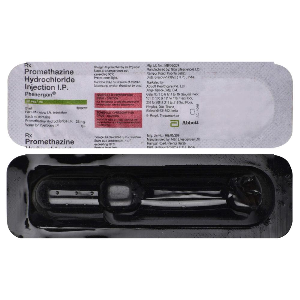 Phenergan Promethazine Injection 25mg - Shelf Life: 12 Months