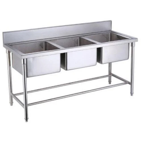 Ss Three Sink - Features: Durable