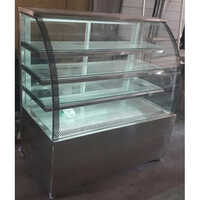 4 Shelves Ice Cooled Display Counter - Color: Silver