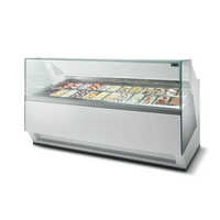 1 Shelves Ice Cream Display Counter - Color: Silver