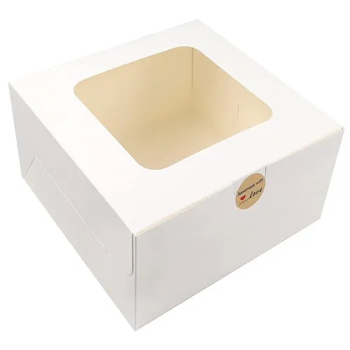 White Window Cake Box
