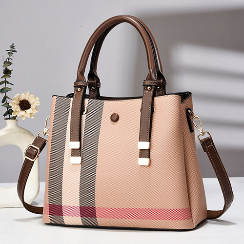 Ladies Fancy Hot Pink Rexine Hand Bag - Design: Plain