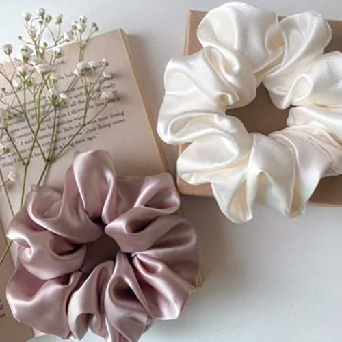 Satin Scrunchie Set - Premium Satin, Various Sizes Available, Multiple Color Options | Washable, Modern Style For Personal & Professional Use