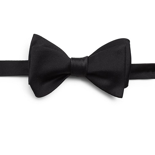 Men's Black Color Bow
