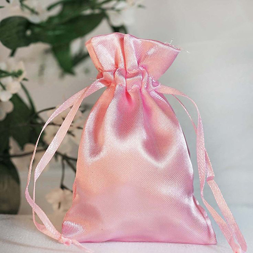 Pink Color Silk Potli Bag