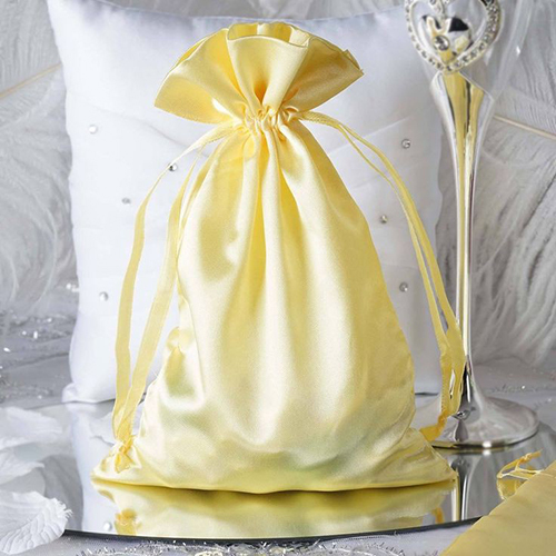 Yellow Color Silk Potli Bag