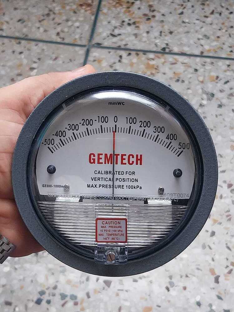 Gemtech Differential Pressure Gauge In Panvel Maharashtra - Accuracy: 2% (-Ha Model 1) Of Fs (3% (-Ha 1.5%) On -0