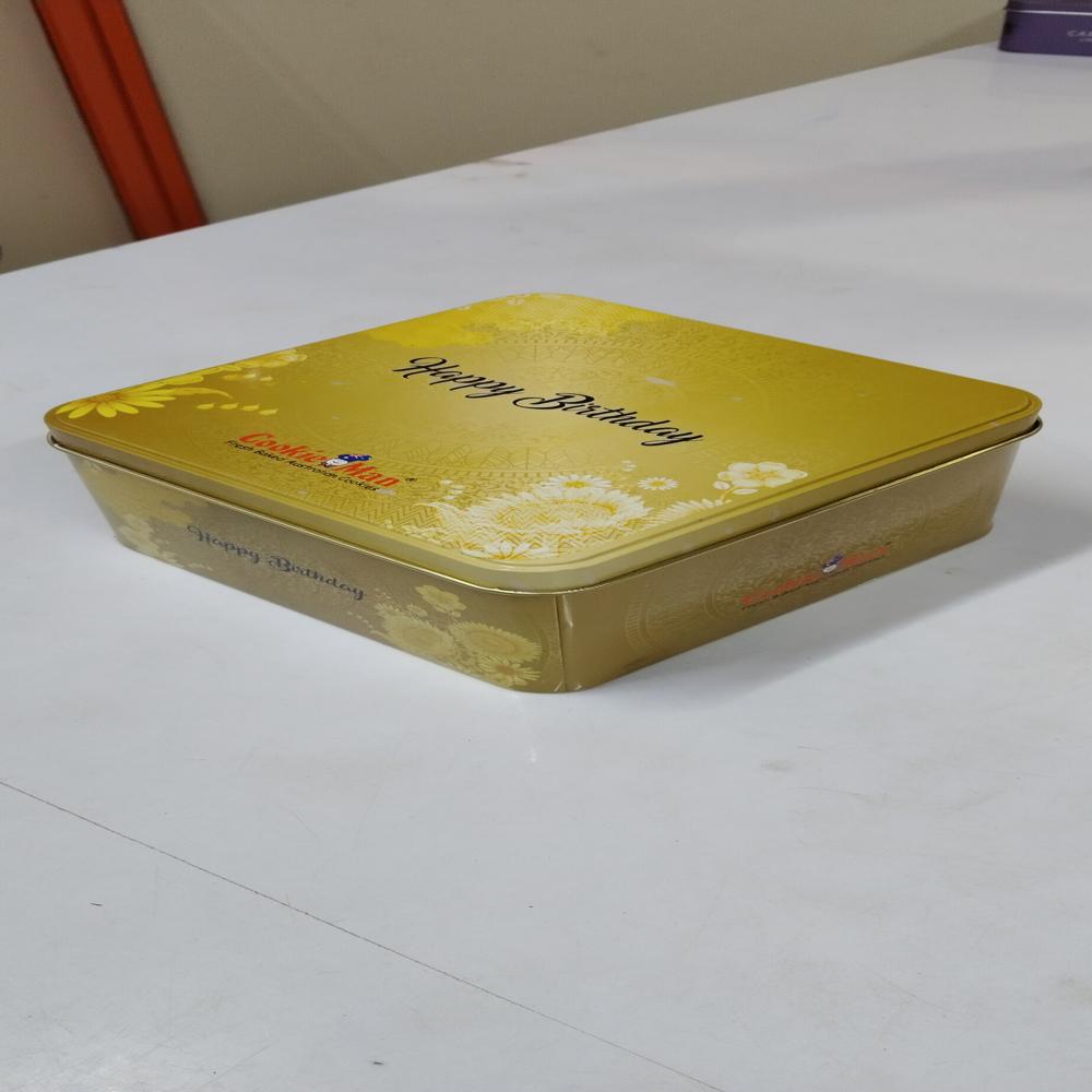 Happy Birthday printed metal tin containers 