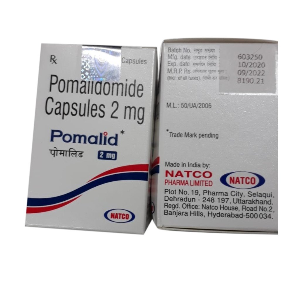 Pomalid Pomalidomide Capsule 2mg - Origin: India