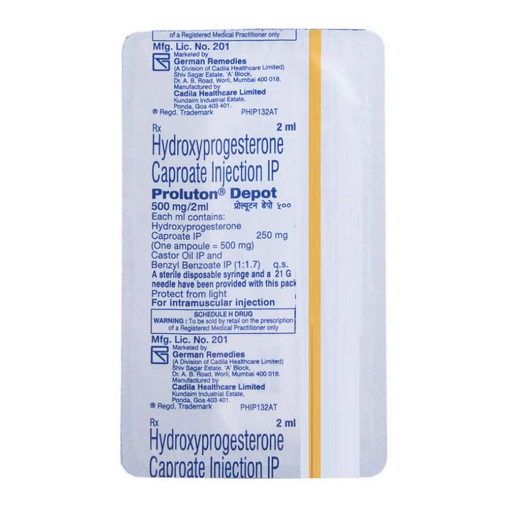 Proluton  Depot  Hydroxyprogesterone  Injection 500 mg
