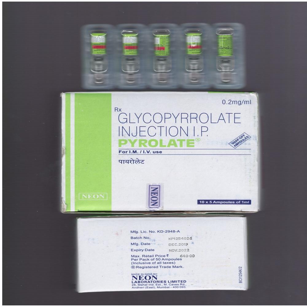 Pyrolate Glycopyrrolat Injectione 0.2mg