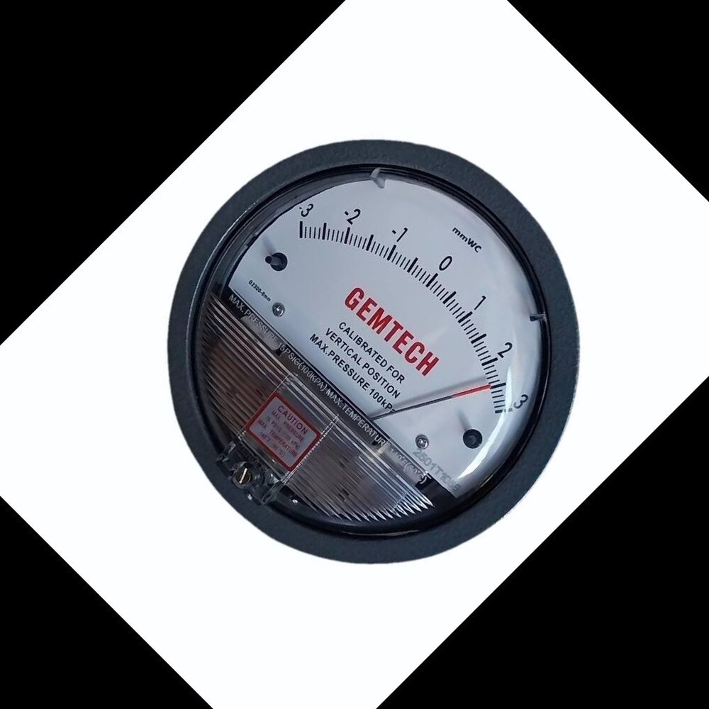 GEMTECH G2300-4CM DIFFERENTIAL PRESSURE GAUGE Range 2-0-2 CM