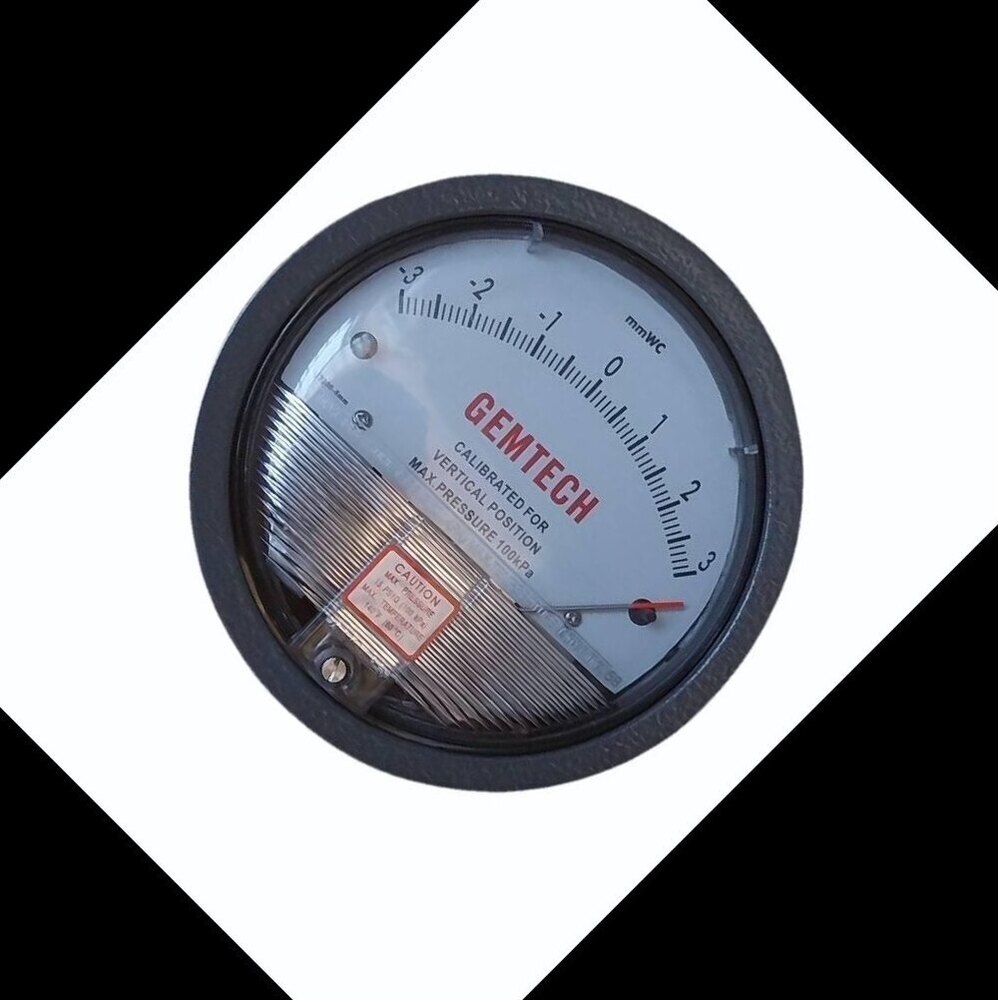 GEMTECH G2300-4CM DIFFERENTIAL PRESSURE GAUGE Range 2-0-2 CM