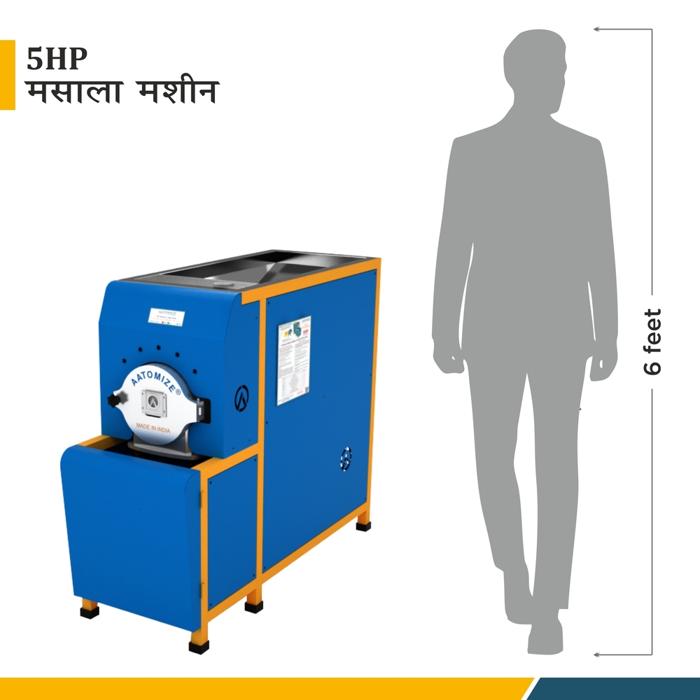 Aatomize 5hp Masala Pulverizer Without Cyclone - Heavy Duty Grinder - Color: Blue